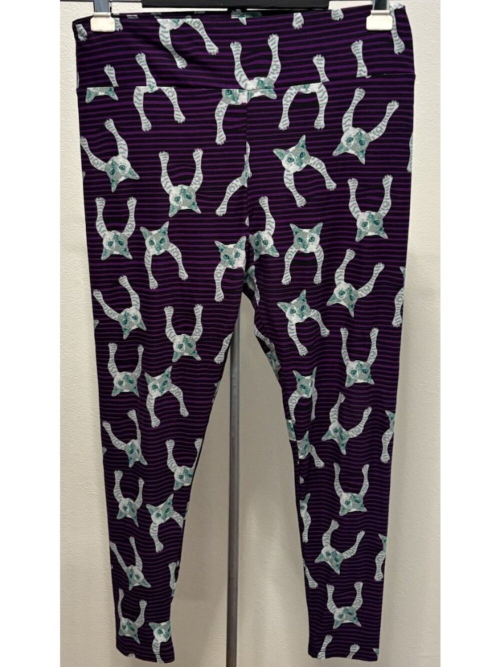LulaRoe Womens Size Tall & Curvy Leggings Cat Theme 30X28